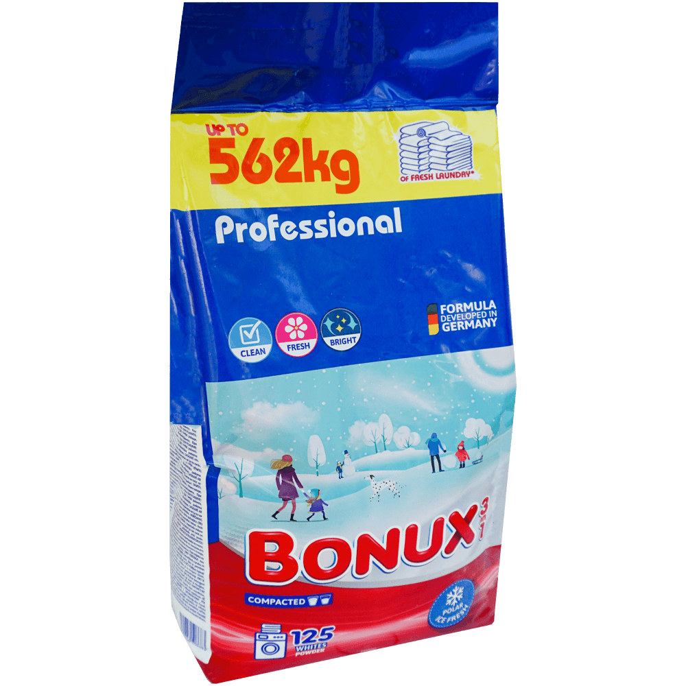 Detergent pudra, Bonux Polar Ice Fresh 3 in 1, 8.12 KG - Pentru haine improspatate